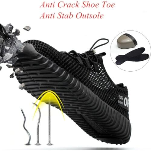 Men Safety Working Shoes Steel Shoe Toe Cap Outdoor Construction Anti-slip Breathable shoes Puncture Proof Anti-smashing sneakes