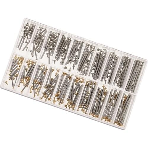 1 Box Watch Repair Tools Set Kits Watch Strap Screws Assortment Tube Friction Pin Clasps Straps Bracelets Rivet Ends 10Mm-28Mm