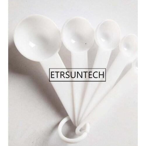 1000sets Plastic Measuring Spoon Set For Baking Coffee Tea Measure Tool Baking Tool Kitchen Accessories White