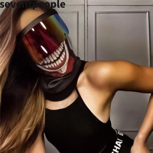 Oversized Rimless Sunglasses Women Fashion Outdoor Sports Windproof Goggles Men One-Piece Anti-UV Sunglass Flat Top Sun Glasses