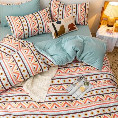 Nordic Mandalan Two People Bed Linen Sheet 90 220 150 180 Quilt Duvet Cover Set Single Queen King Size Family Pillow Case