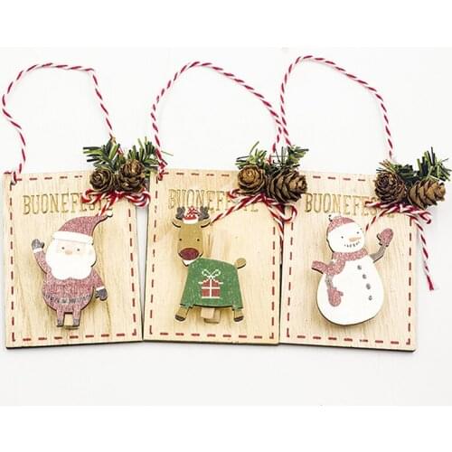2021 New Christmas Decoration House Door Sign Cutout Wooden Sign Ornament For Christmas Closet Door Window Decoration