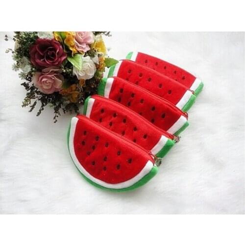 New Big Volume Watermelon Fruit School Kids Pen Pencil Bag Case Gift Pendant School Supplies Size:14.5*8.5cm 1pc