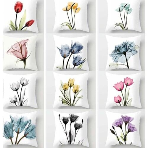 New Nordic style, simple flowers, Valentines Day, rose, cushion cover, sofa, car home decoration, customizable