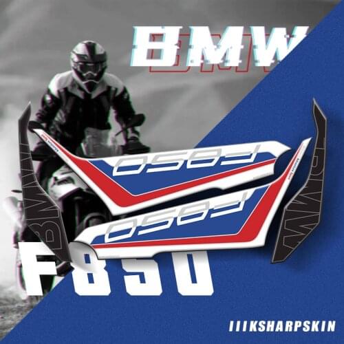 Motorcycle 3D Gel Front Fairing Sticker fuel tank side Knee Section Paint Protector stickers For BMW F850GS 2018-2020 f850 gs