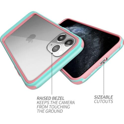 Shockproof Bumper Armor Phone Case For iPhone 11Pro Max XR XS Max X 7 8 Plus SE 2020 Transparent Soft TPU Silicone Clear Covers