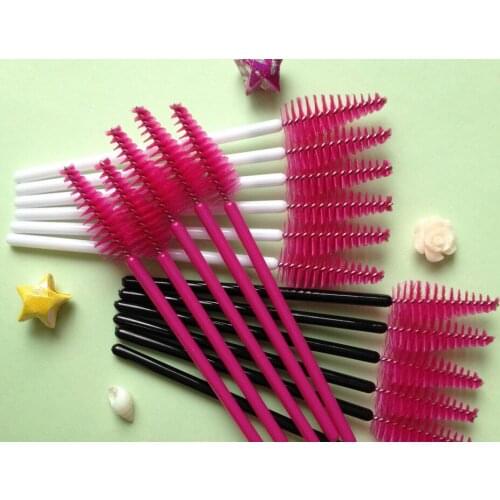 Factory direct sales of disposable color water drop eyelash brush eyelash volume mascara brush Rose red color20000pcs/lot