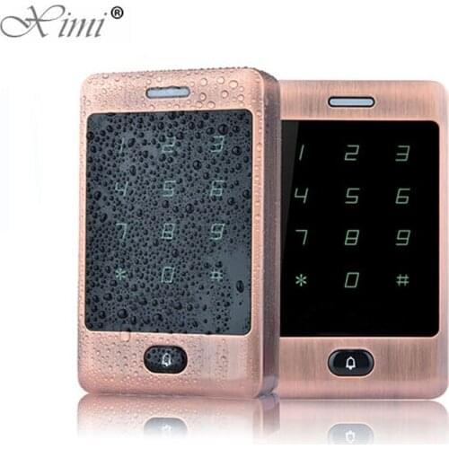 125KHZ RFID Card Access Controller 8000 User RFID Card And Password Surface Waterproof Touch Screen Door Access Control Reader