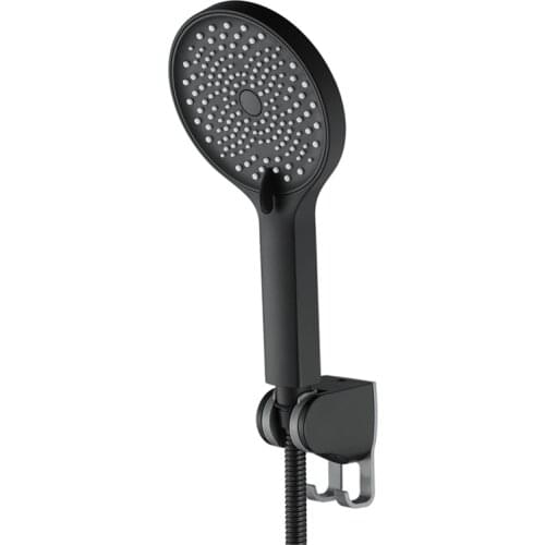 Bathroom Handheld ABS Shower Head With 1.5M Stainless Steel Hose And ABS Shower Holder Wall Mounted Shower Set