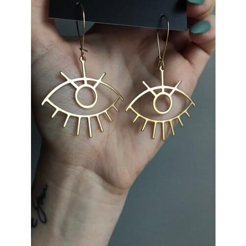 Eye Art Earrings,Statement Art Earrings, Funky Dangle Earrings, Big Eye Earrings