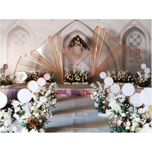 2019 lastest Wedding metal flower rack aisle road leads flower stand wedding decoration 93cm Tall