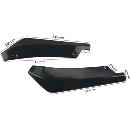 2PCS Universal Car Rear Bumper Carbon Fiber Lip Hoek Splitters Diffuser Bumper Lip Bumper Deflector Spoiler Scratch Protector