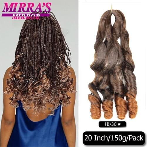 Curly Braiding Hair 20 Inch New Loose Wave Crochet Pre Stretched Braiding Hair French Synthetic Braids Hair Extensions for Women