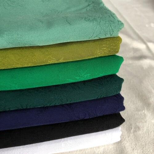 Jacquard Cotton Linen Fabrirc By The Per Meter Dress Shirt Skirt Pants Clothing Sewing Vintage Summer Cloth Black White Blue Red