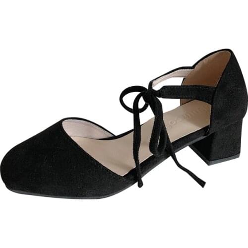 High heels women 2021 new girl sandals casual sexy temperament French net red thick heel sandals