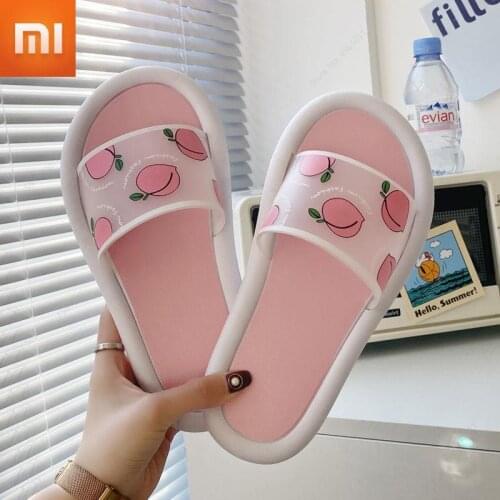 Xiaomi Ladies Slippers Transparent Fruit Sandals Women Bathroom Non-slip Slipper Beach Flats Summer Printed Loafer