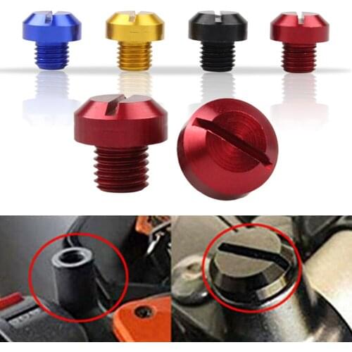 1Pair Aluminum Screws M10X1.25 Mirror Hole Plugs Bolts for Honda Yamaha Suzuki Kawasaki KTM Motor Repair & Modified Accessories