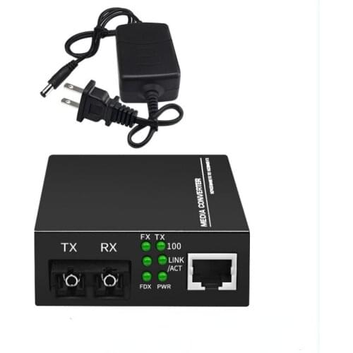 1 Pair Media Converter 100mb Single-mode Double-fiber Transceiver External Photolectric Transducer 25km A Pair Of Converters