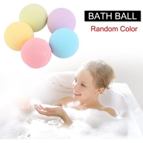 1 Pcs Organic Bath Salt Ball Natural Bubble Bath Bombs Ball Rose Green Tea Lavender Lemon Milk Random Color Bath Salts Ball