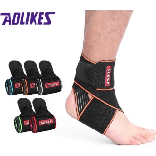 1Pcs Fitness Adjustable Ankle Support Bandage Strap Gym Silicon Non-slip Cycling Football Ankle Protector Arthrosis Assist Guard