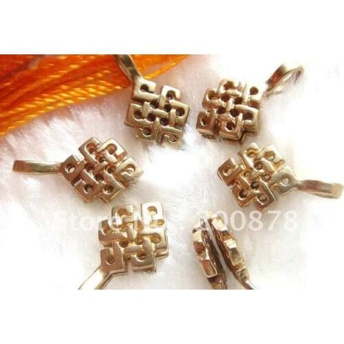 10PCS Tibetan Mala Counter Clip Golden Brass Endless Knots Counter clips Free Ship