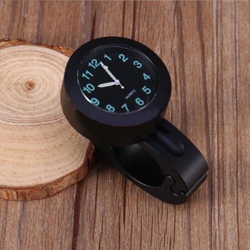 1x Mini 7/8" Motorcycle Handlebar Bar Mount Digital Dial Clock Time Gauge Watch Waterproof Motor Bike Digital Clocks