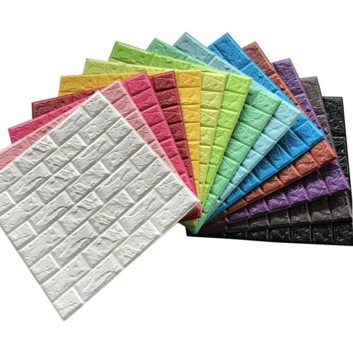 3d Brick Wall Stickers Waterproof Wall Cloth Wallpaper Diy Self-adhesive Decoration Living Room Bedroom Background Kitchen