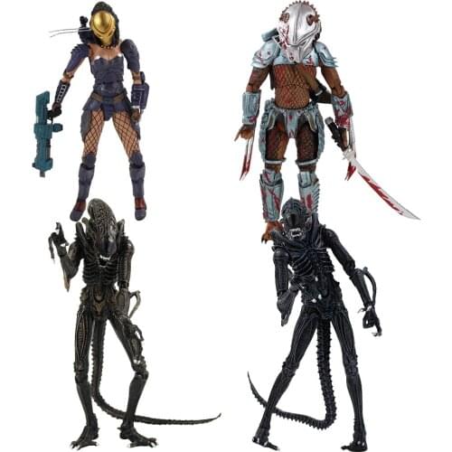 4Styles 17-23cm The Predator & Aliens 2 Eggs Chestburster Alien Facehugger Toy Action Figure Collection Model Toys