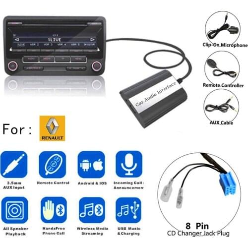 DOXINGYE USB AUX Bluetooth Car Radio Digital CD Changer Adapter MP3 Music Player Handsfree For Renault Clio Master Modus Dayton