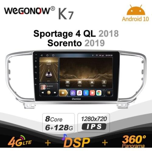 Ownice K7 6G+128G Car Radio for Kia Sportage 4 QL 2018 Sorento 2019 android 10.0 support Atmosphere Lamp 360 4G LTE 1280*720