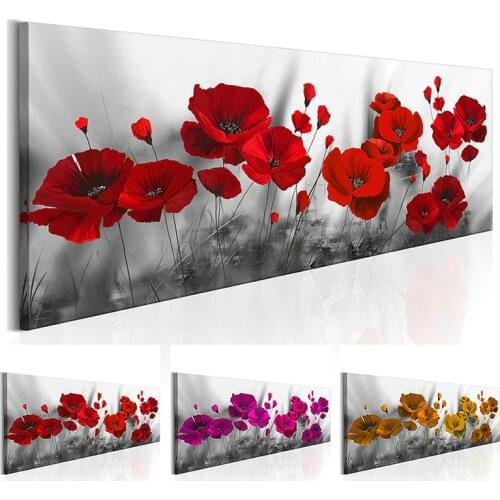 Large 5Ddiy diamond painting Poppy Flower Cross Stitch Full square round diamond embroidery watercolor painting by numberZP-2584