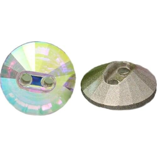 12mm Sewing buttons decorative Double hole glass crystal buttons DIY jewelry apparel wedding dress buttons Handicraft crafts sew