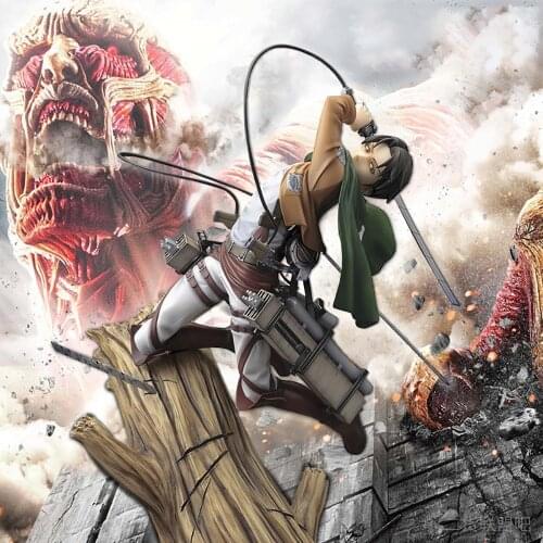 28cm Attack on Titan Figure Rival Ackerman Action Figure Package Levi PVC Action Figure Toy Rivaille Collection Model Doll Gift