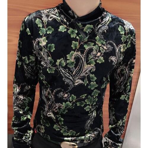 2021 Spring Personality Baroque Trend Tee Shirt Homme Black Gold Mens T Shirts Fall Luxury Print Badge Hot Drill Tshirt For Men