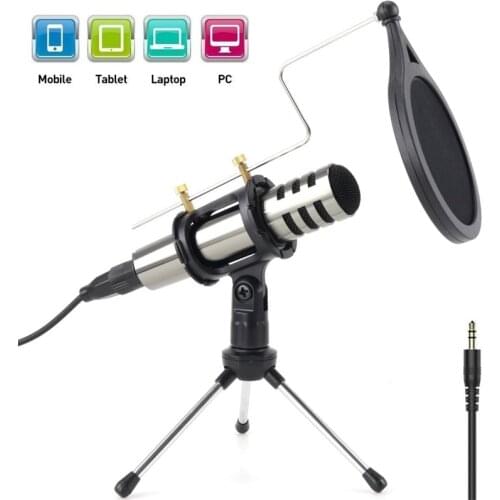 Condenser microphone phone computer voice webcast K song anchor recording microphone stand blowout prevention set