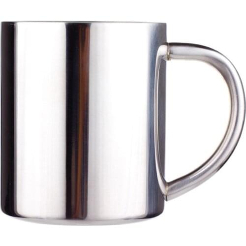 Double-layer 304 Stainless Steel Espresso Coffee mug, Solid Color Coffee cup, water cup 2pcs