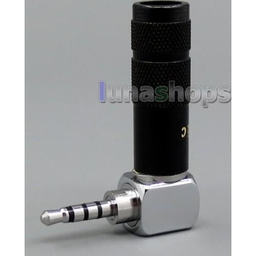 L Shape Rodium Plated 2.5mm 4poles TRRS Plug adapter For Astell & Kern AK380 AK240 AK100i II AK70 LN005628