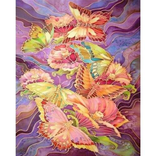 Gatyztory Butterfly Frame DIY Painting By Numbers Handpainted Oil Painting Canvas Colouring Artwork Wall Decor