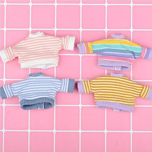 New obitsu 11 ob11 doll Clothes New Fashion lovely Rainbow Sweater coat Boy girl our generation for obitsu 11 doll accesories