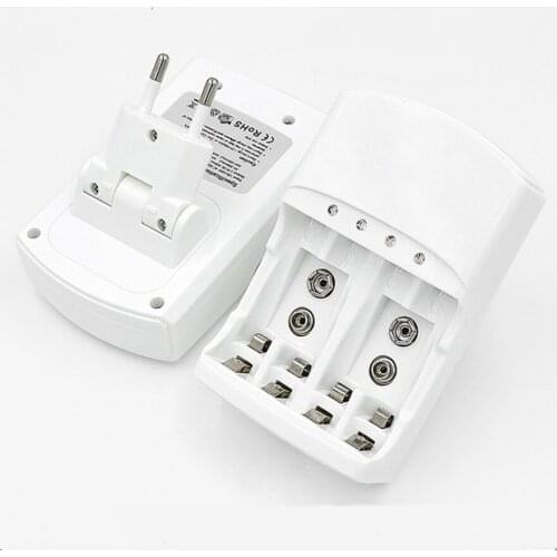 1pcs New Portable Multi-function AA / AAA / 9V Ni-MH Nickel-cadmium Rechargeable Battery Smart Charger