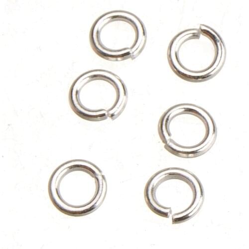 Jewelry findings & components 5mm jump rings bracelets necklace crafts diy making shiny silver open 1mm thick split ring new 50g