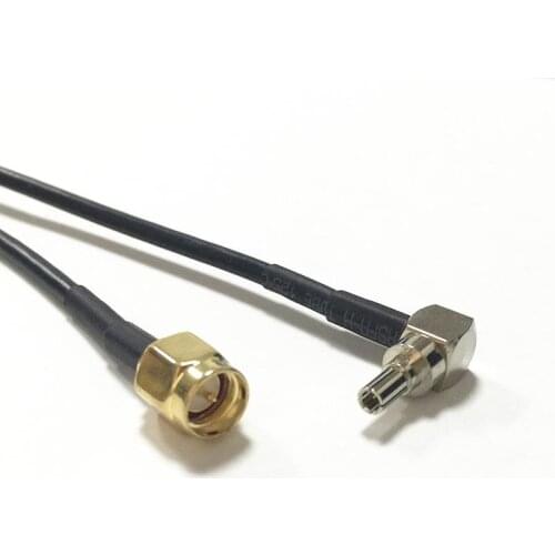New Wireless Modem Wire SMA Male Plug Switch CRC9 Right Angle Connector RG174 Cable 20CM 8" Wholesale Fast Ship