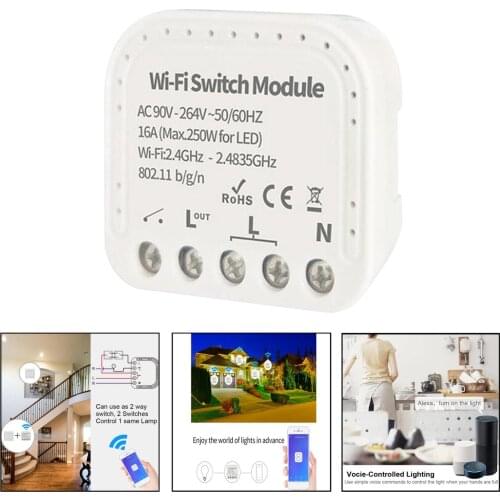 Single Channel WiFi Momentary Inching Relay Self-Locking Switch Module APP