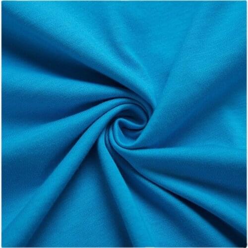 Width 72" Solid Color Fashion Simple Comfortable Soft Combed Cotton Fabric By The Yard For T-Shirt Sunscreen Material