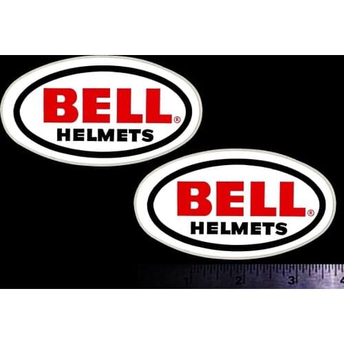 For x2 BELL HELMETS Original Vintage 1970s Racing Decals/Stickers