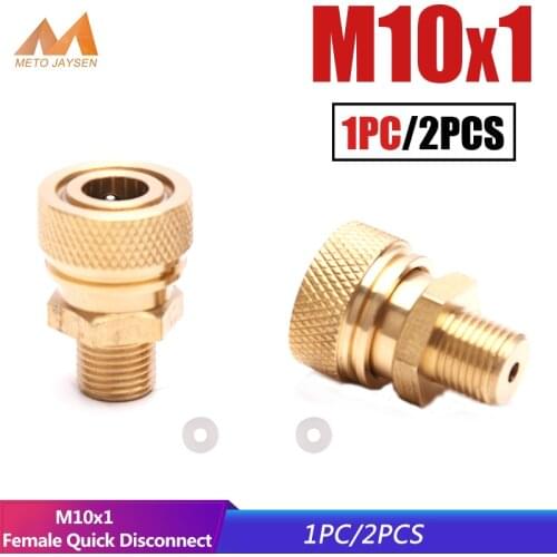 PCP Paintball M10x1 Male Quick Disconnect 8mm 1/8NPT Air Refilling Coupling Connector 1/8BSPP Socket Copper