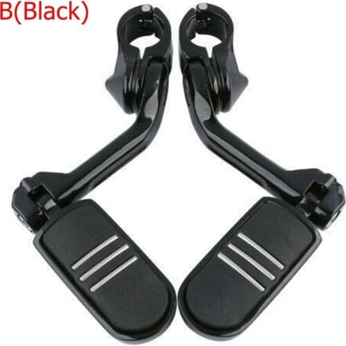 Motorcycle 1-1/4" 32mm Foot Rests Footpeg Long Angled Highway Engine Guard For Harley Electra Glide Road Glide