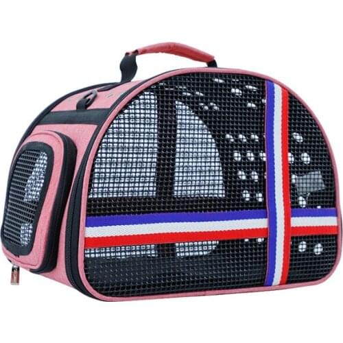 Portable single-shoulder breathable easy storage portable pet bag travel cat bag porous portable pet bag