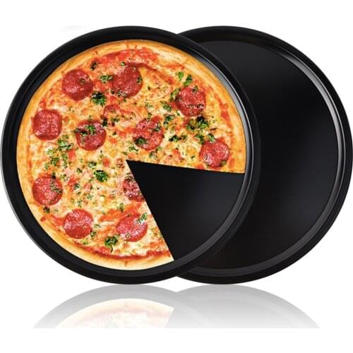 12inch Bakeware Pizza Pan Non-Stick Bakeware Pizza Pan Nonstick Kitchen Pancake Pie Plate Dishes Holder