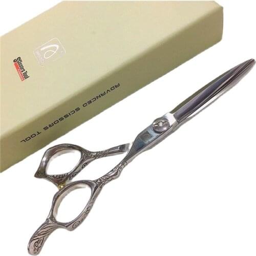 JIANDINZU 6 Inch Professional Hair Scissors tainless Steel Thinning Scissors Sharp Hair Not Stick 440C Hairdresser Q5-600